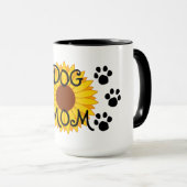 Tasse d'empreintes de pattes de tournesol de maman (Devant droit)