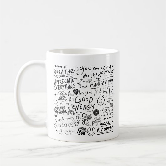 TASSE D'ÉNERGIE POSITIVE AFFIRMATIONS (Gauche)