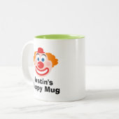 Tasse d'enfant sur mesure gaie avec un visage de c (Devant gauche)