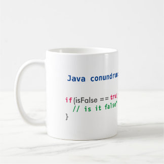 Tasse d'énigme d'isFalse de Java