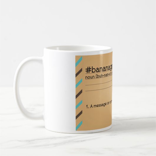 Tasse d'enveloppe de #bananagram de BANANES (Gauche)