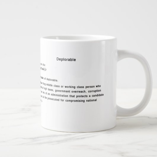 Tasse déplorable (Droite)