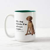 Tasse d'épouse de Vizsla v (Gauche)