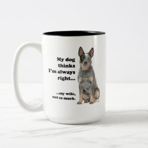 Tasse d'épouse du chien v de bétail