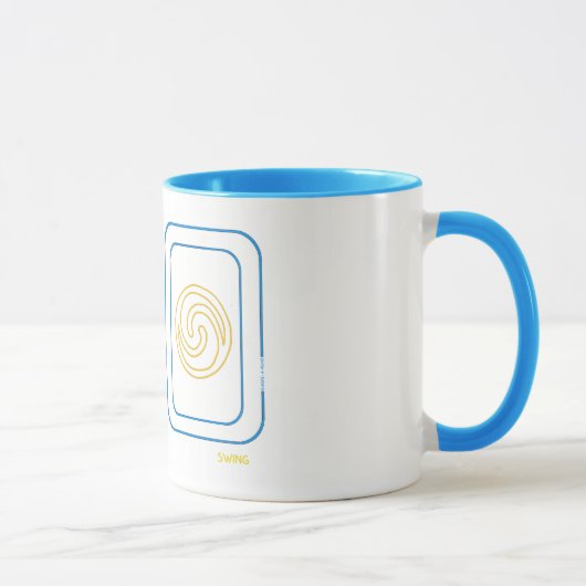 Tasse d'équilibre et d'oscillation en bleu et or (Droite)