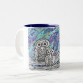 Tasse des hiboux 2 de papier chinois (Devant gauche)