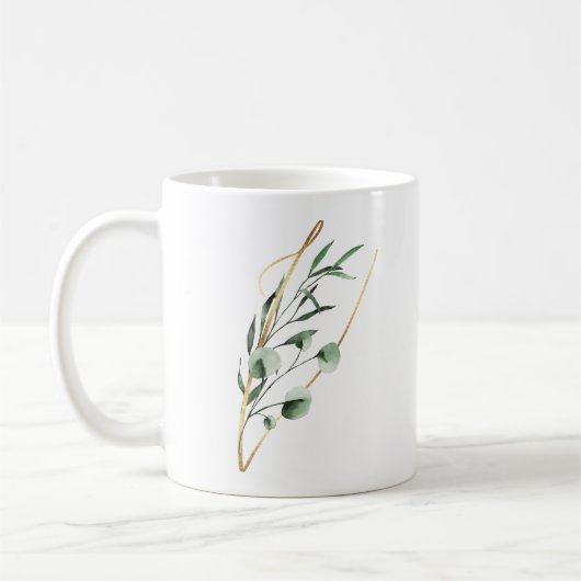 Tasse des initiales des fêtes d'hiver (Gauche)