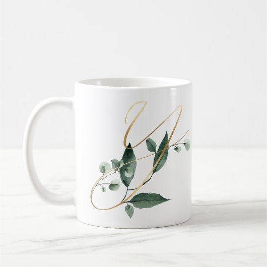 Tasse des initiales des fêtes d'hiver (Gauche)