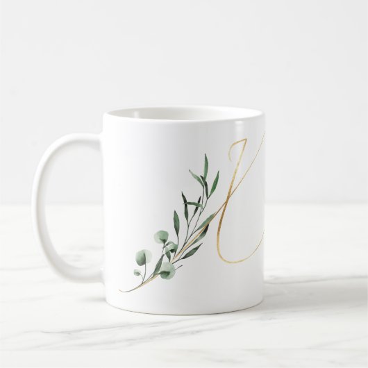 Tasse des initiales des fêtes d'hiver (Gauche)