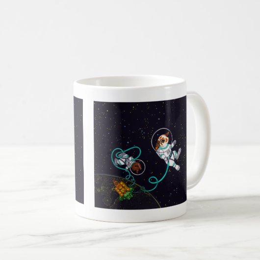 Tasse des lapins 11oz de l'espace (Devant droit)