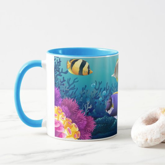 Tasse des profondeurs marines (Avec donut)