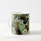 Tasse des textes de PAPA de camouflage de Camo (Devant gauche)