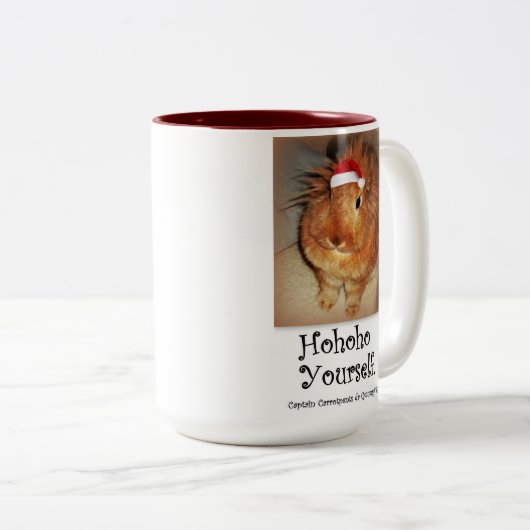 Tasse désapprobatrice de lapin Ho Ho Ho (Devant droit)