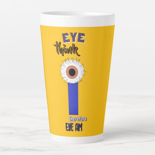 Tasse Descartes yeux Latte (Devant)