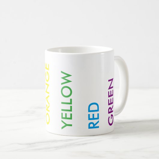 Tasse d'essai d'effet de Stroop (Devant droit)