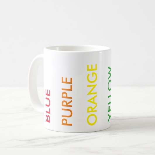 Tasse d'essai d'effet de Stroop (Devant gauche)