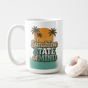 Tasse d'été de l'État Sunshine, Mug à café rétro d