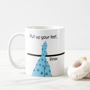 Tasse « Détendez-vous, les pieds en l'air »