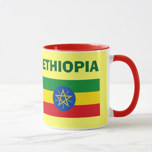 Tasse d'Ethiopiav- ET de drapeau de code (Droite)