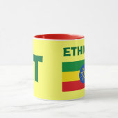 Tasse d'Ethiopiav- ET de drapeau de code (Centre)