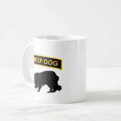 Tasse d'étiquette de chien de berger (Devant gauche)