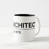 Tasse d'étiquette de dessin d'architecte (Devant droit)