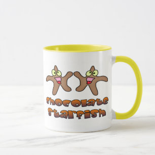 Tasse d'étoiles de mer de chocolat