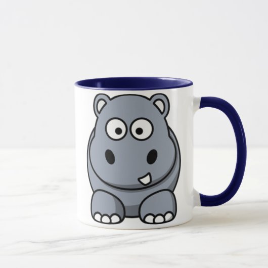 Tasse d'hippopotame de bande dessinée (Droite)