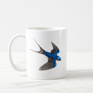 Tasse d'hirondelle de grange de vol