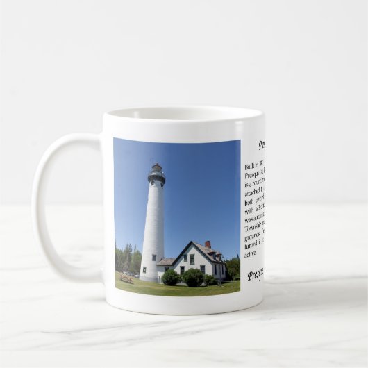 Tasse d'histoire de phare d'île de Presque (Gauche)