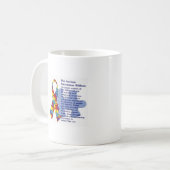 Tasse d'histoire de ruban d'autisme (Devant gauche)