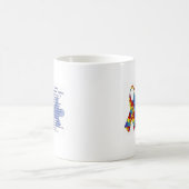 Tasse d'histoire de ruban d'autisme (Centre)