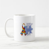 Tasse d'histoire de ruban d'autisme (Gauche)
