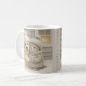 Tasse d'hiver confortable avec illustration de chi (Devant gauche)