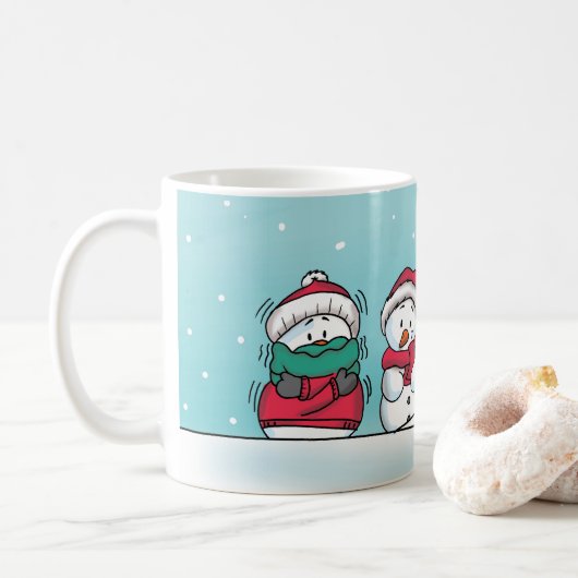 Tasse d'hiver de bonhomme de neige - conceptions (Avec donut)