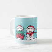 Tasse d'hiver de bonhomme de neige - conceptions (Devant gauche)