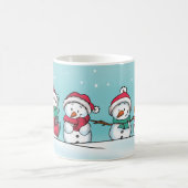 Tasse d'hiver de bonhomme de neige - conceptions (Centre)