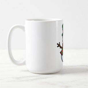 Tasse d'hiver de bonhomme de neige joyeux