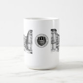 Tasse d'hôpital de Middlesex (noir et blanc) (Centre)