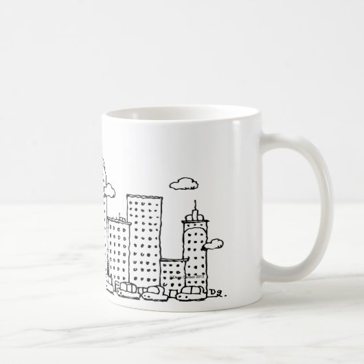 Tasse d'horizon de bande dessinée de musique (Droite)