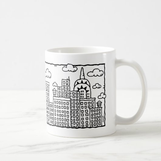 Tasse d'horizon de bande dessinée de New York City (Droite)