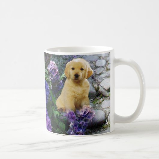 Tasse d'hortensia de golden retriever (Droite)