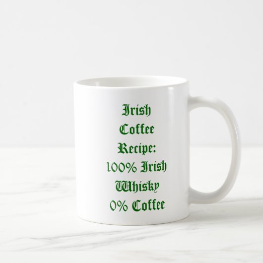 Tasse d'humour de café irlandais (Droite)