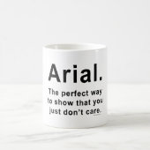 Tasse d'humour de police d'Arial (Centre)