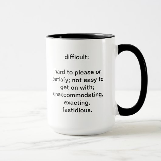 Tasse difficile de définition (Droite)