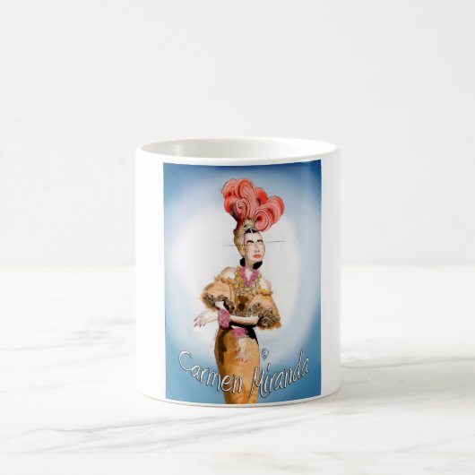 Tasse d'illustration de Carman Miranda (Centre)