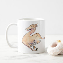 Tasse d'illustration de lévrier de coup-de-pied de