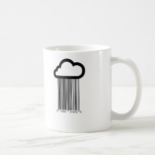 Tasse d'illustration de nuage de code barres
