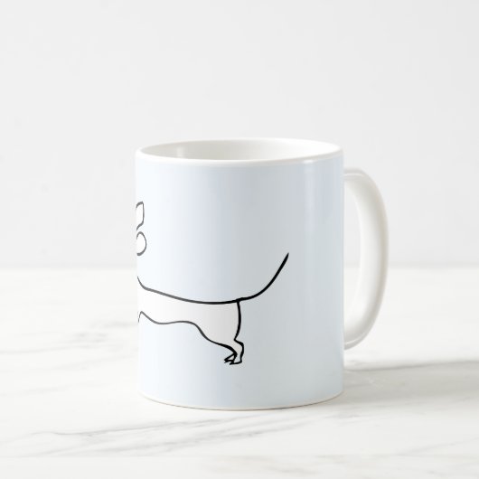 Tasse d'illustration d'un-line de Dachs (Devant droit)