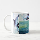 Tasse d'image de trois dauphins (Gauche)